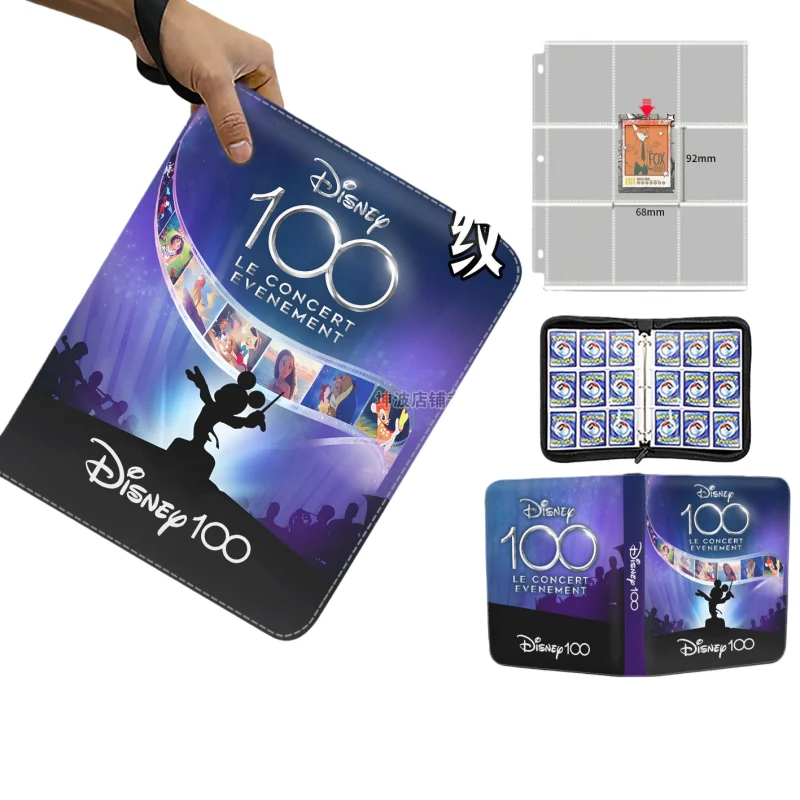 

DISNEY Mickey Nick Large Capacity Card Book Zipper Binder Business Card Holder Animation Peripherals Children's Toys Luxury Gift