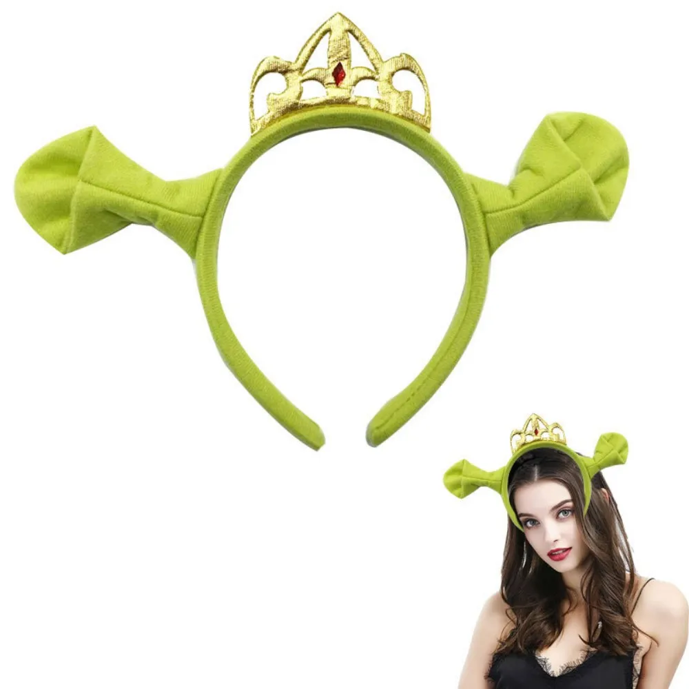 Shrek Fiona Ogre Corona Orejas Diadema Burro Ratón Volpe Animal Diadema para Niños y Adultos Fiesta de Halloween Accesorios de Vestir