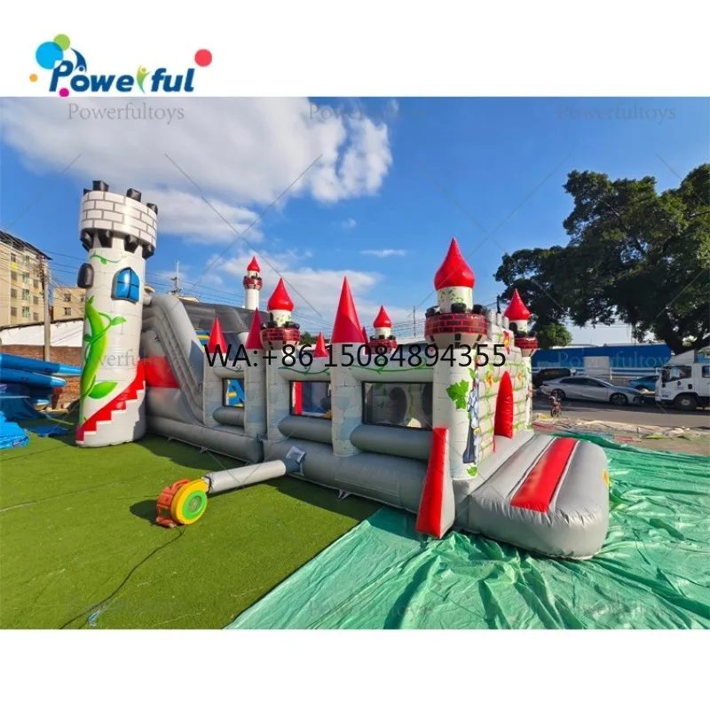 Durable PVC Inflatable Playground Obstacle Course Bouncy Park Castle Jump Playground