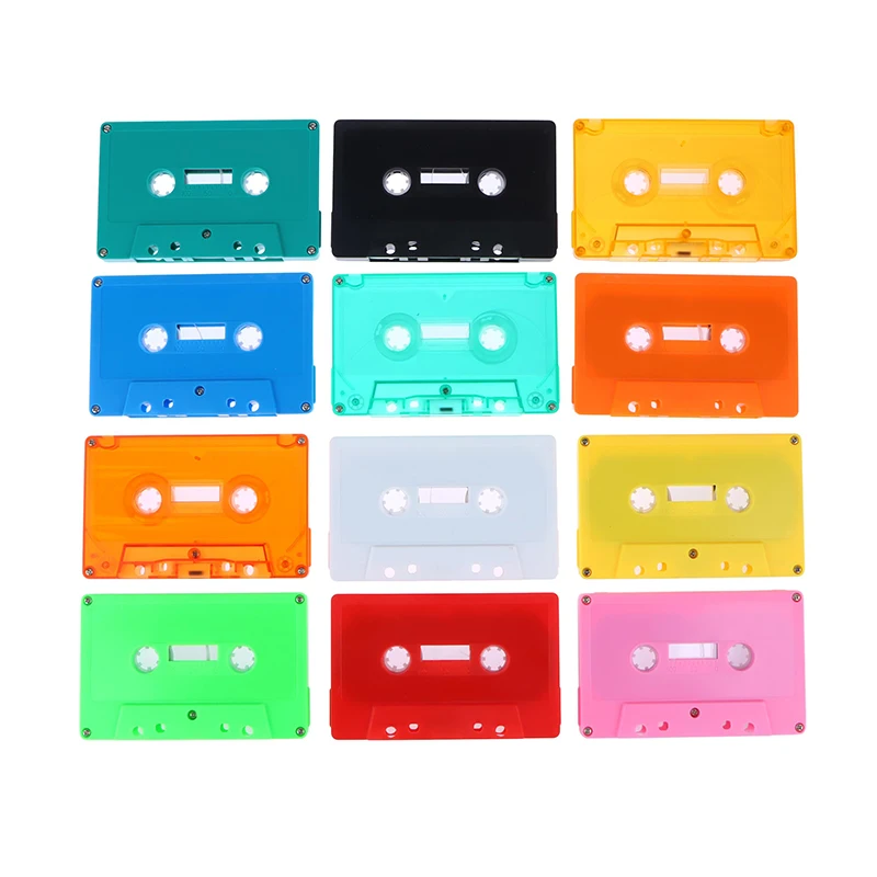 -New Sale 1Pc Color Blank Tape Case Audio Magnetic Audio Recording Cassette Tape Shell Empty Reel To Reel Cassette(no Tape Core)