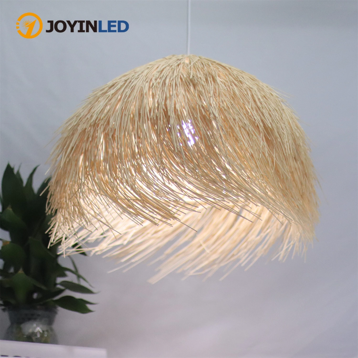 

Подвесной светильник JOYINLED в стиле ваби-саби, 50 см, с плетеным абажуром ручной работы, для ресторана, дома, спальни, столовой