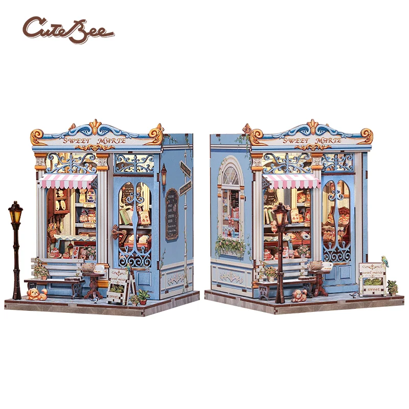

CuteBee 2025 New Series CWGC207 Book Nook Puzzle 3d Wooden Puzzle Diy Miniature House Diy Craft Kit Diy Book Nook Kit