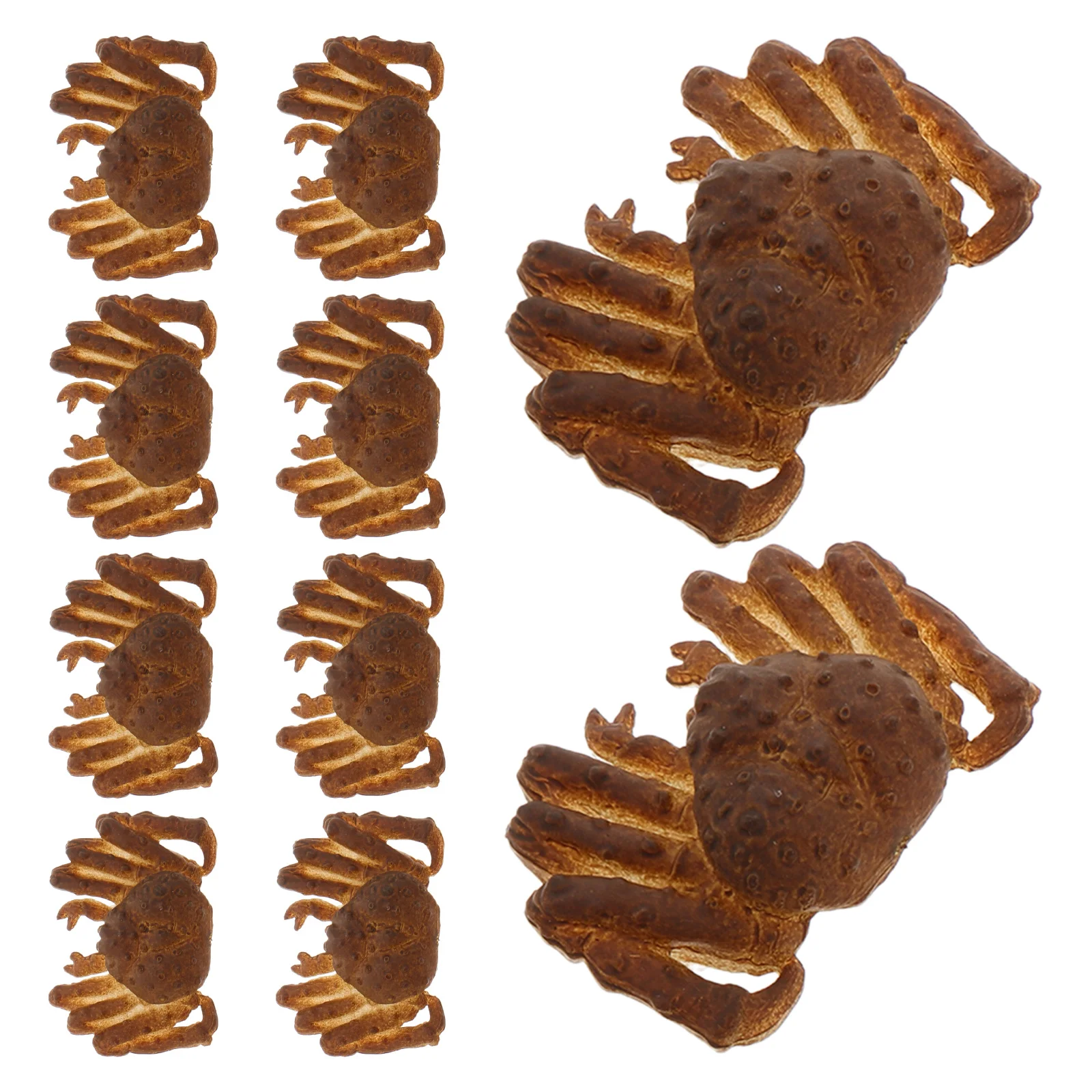 

10Pcs Artificial Lobster Decoration Mini Crab for Culinary Setup Realistic Seafood Prop Kid Safe Plastic Crab for Learning and