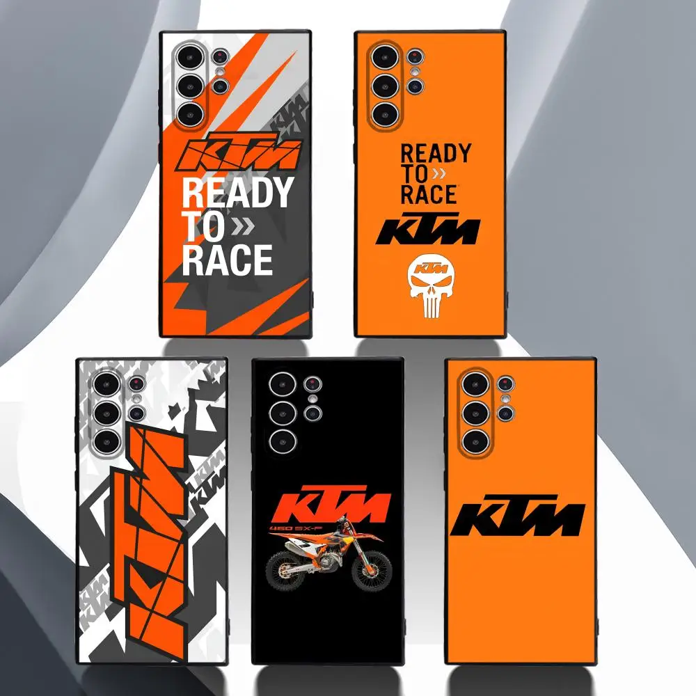 Cool K-KTM Pattern Phone Case for Samsung S series s20 s21 s22 s23 s24 FE Plus Ultra TPU Soft to Skin-friendly case