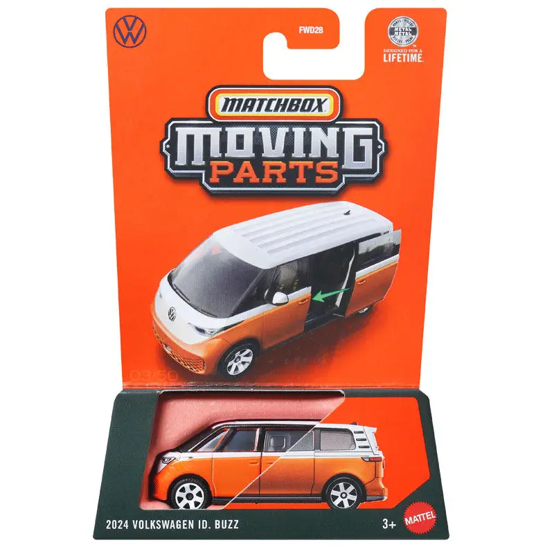2026 Matchbox Moving Parts Car 2024 Volkswagen ID. Buzz 1/64 Metal Die-cast Model Collection Toy Vehicles FWD28