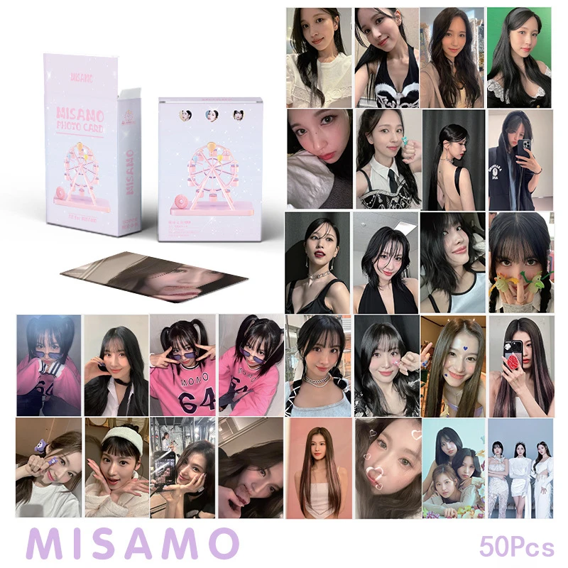 conjunto duos album misamo laser cartao lomo minatsuki sacha naoi minami momo colecao de fas presente cartao postal cartao de foto kpop 55 pcs 50 pecas 01