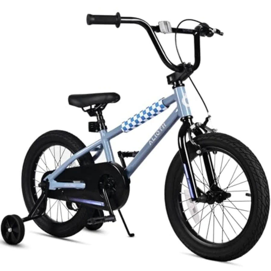 

Велосипед BMX-стиль 12, 14, 16 дюймов с тренировочными колесами, 20-дюймовый велосипед с подножкой для детей 2-14 лет, для мальчиков и девочек, с ножным тормозом, размер M