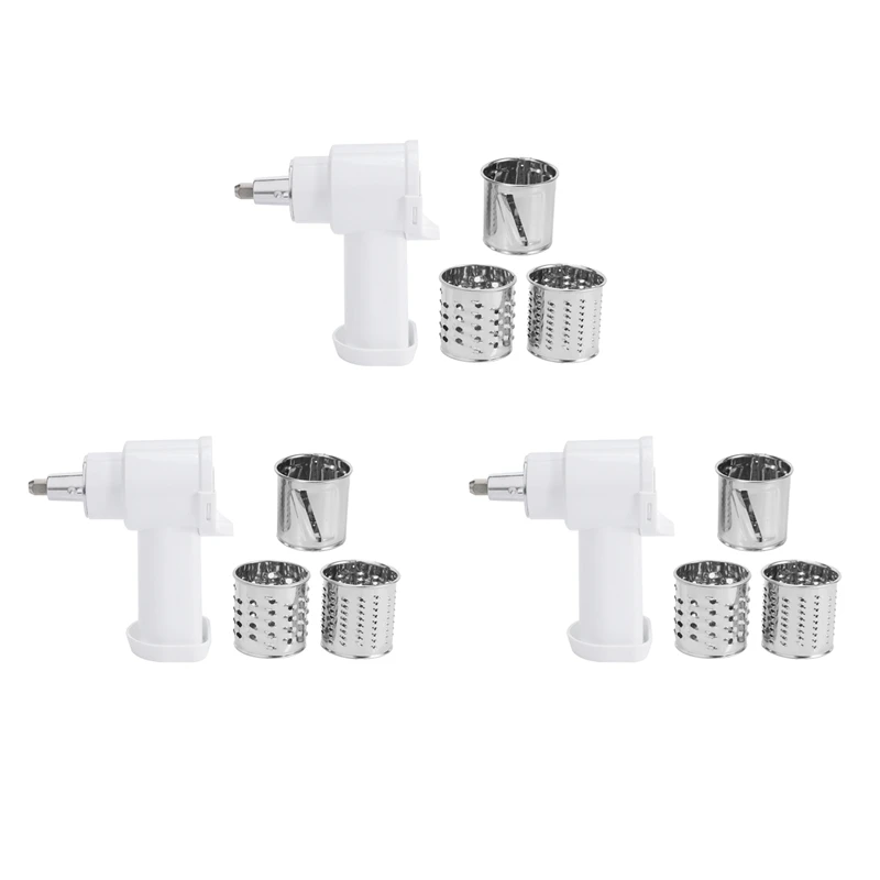 3X Vegetable Slicer/Shredder/Cheese Grater For Kitchenaid Stand Mixer Attachment Slicing Shredding Accessories