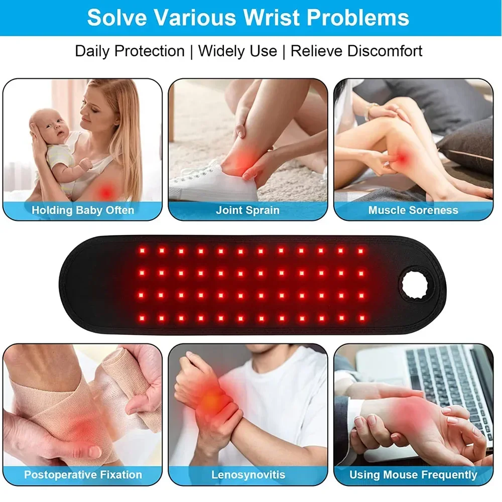 Red Light Therapy Waist Belt for Hand Relief Belt 850nm&660nm Near Infrared  Joint Care for Knee Massager