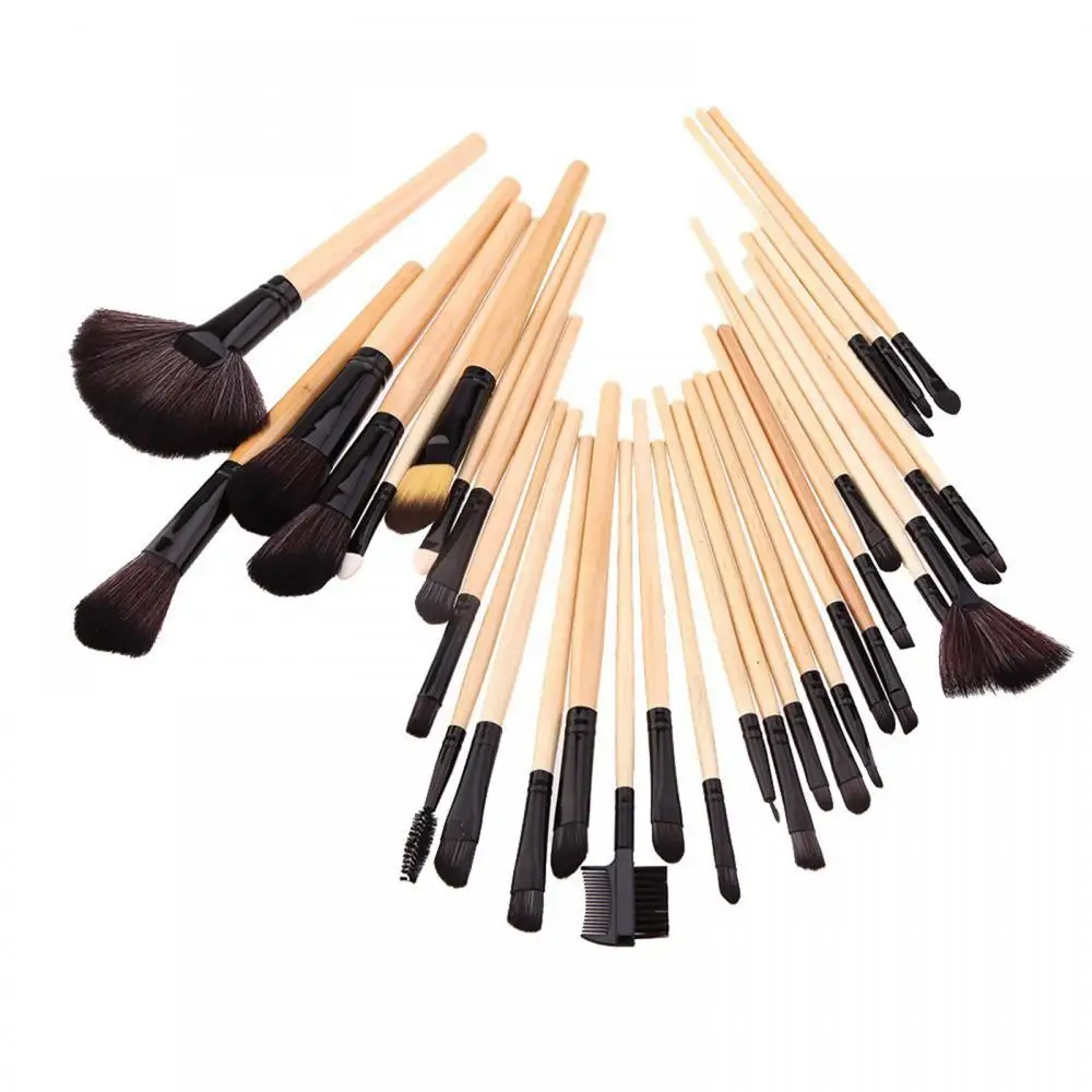 32 PCS Black Makeup Brush Set Professional Face Cosmetic Foundation Powder Blush Eyeshadow Blending Make Up Brush Tools Lady