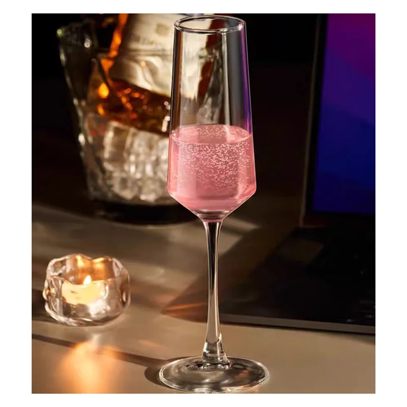 ABDJ-ホーム ガラス ゴブレット 縦線 シャンパン グラス ハイエンド 赤ワイン グラス 白ワイン グラス カクテル グラス
