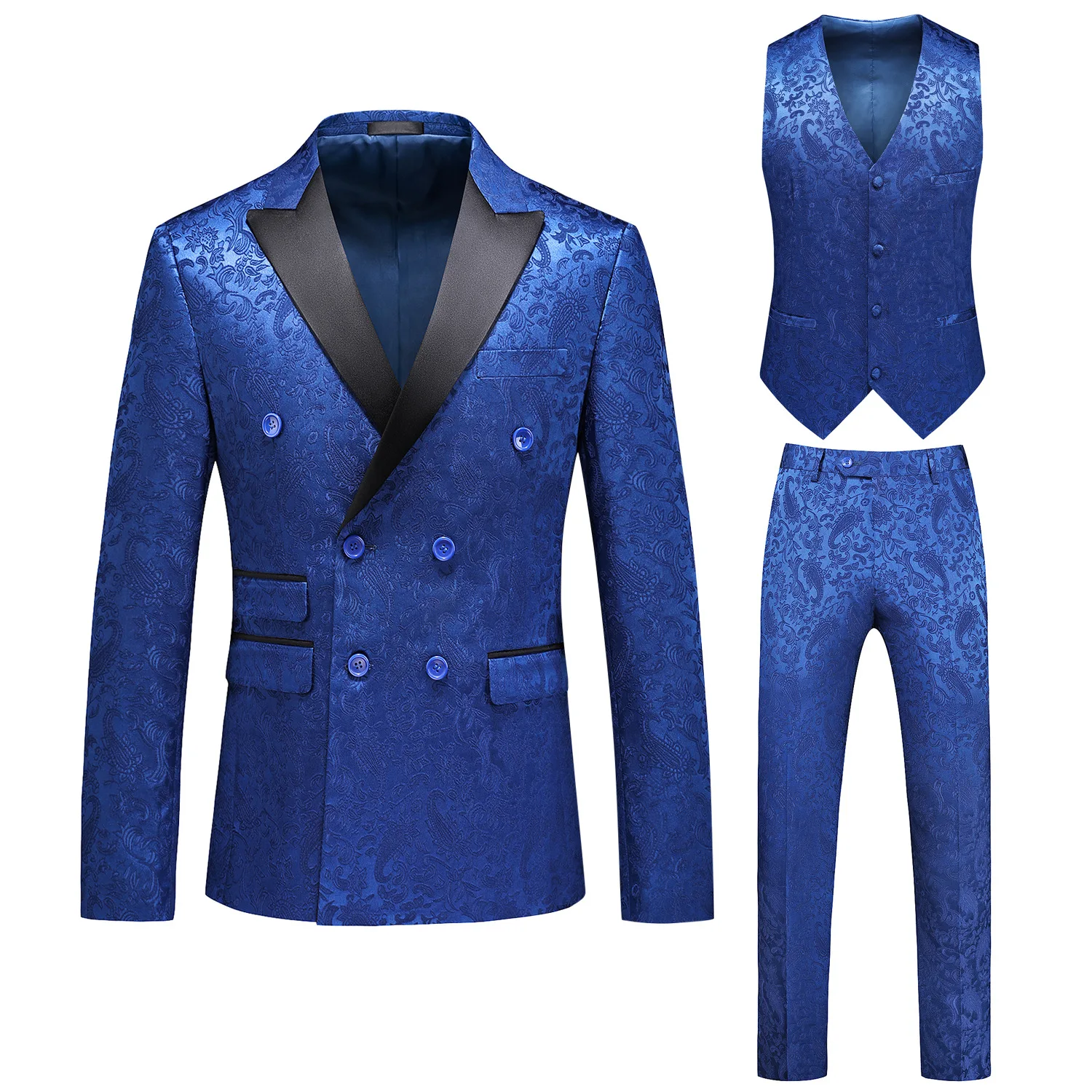 Traje de negocios informal para hombre, traje Formal de tres piezas, estilo coreano, ajustado, vestido de novia para novio, L010