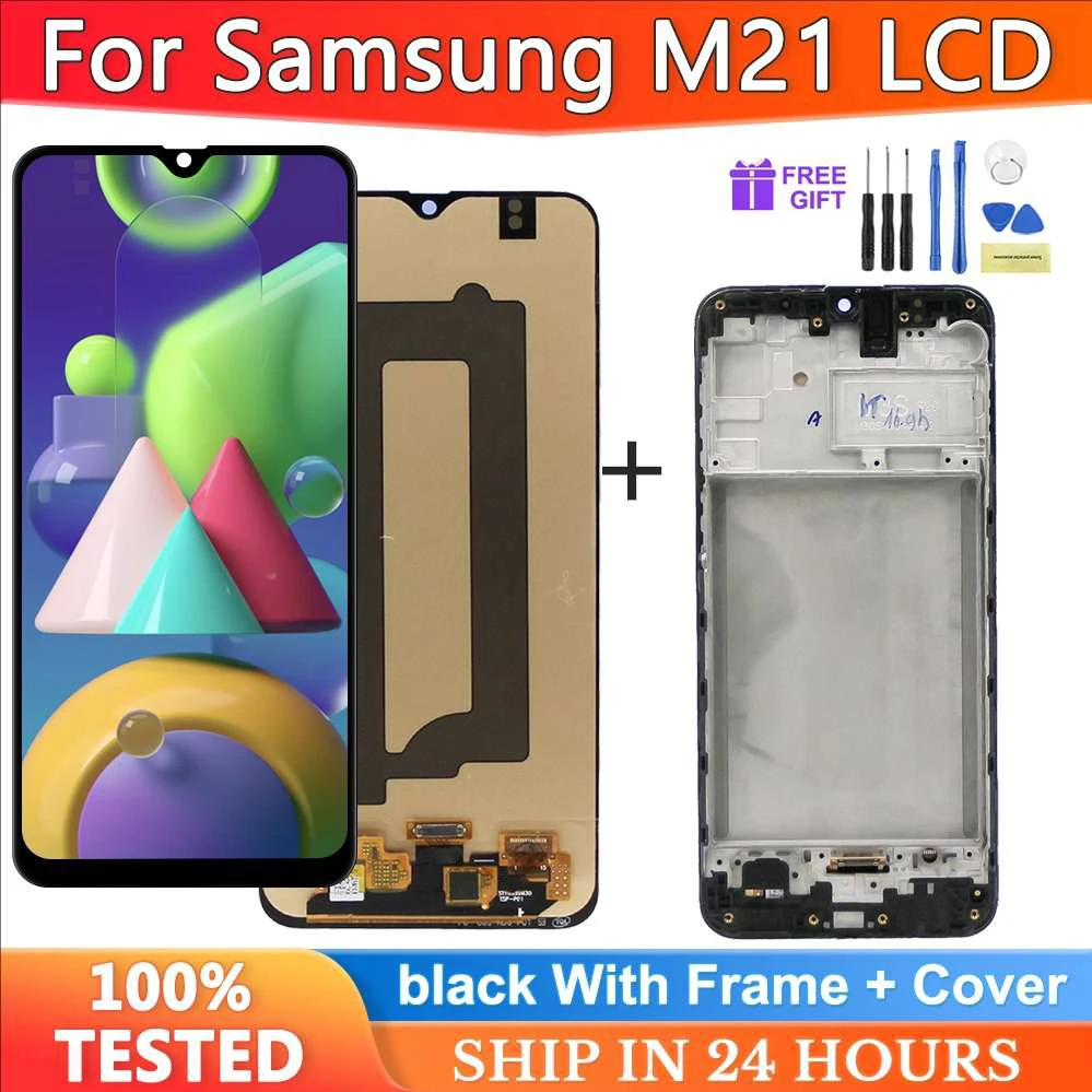 

TFT For Samsung M21 SM-M215 SM-M215F Lcd Display Touch Screen Digitizer With Frame Assembly Parts For Samsung M21 LCD