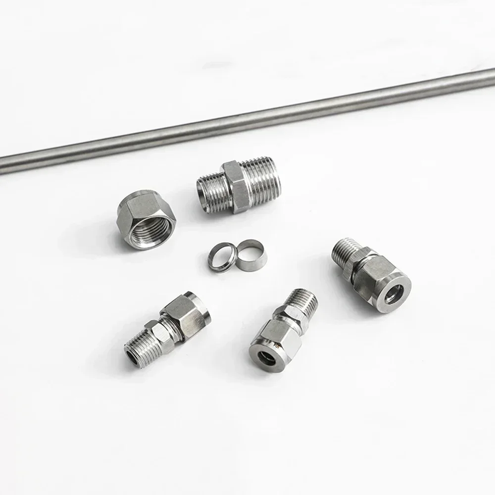 Conector de unión de tubo de compresión BSPT NPT Macho, 1/8 \