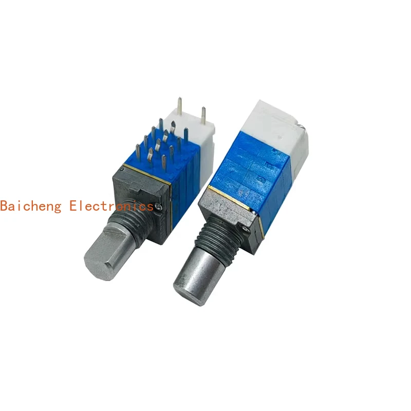 5PCS 9MM potentiometer, 180 degree R097 type, 4-pin with switch A2K, single turn adjustable resistor, shaft length 12