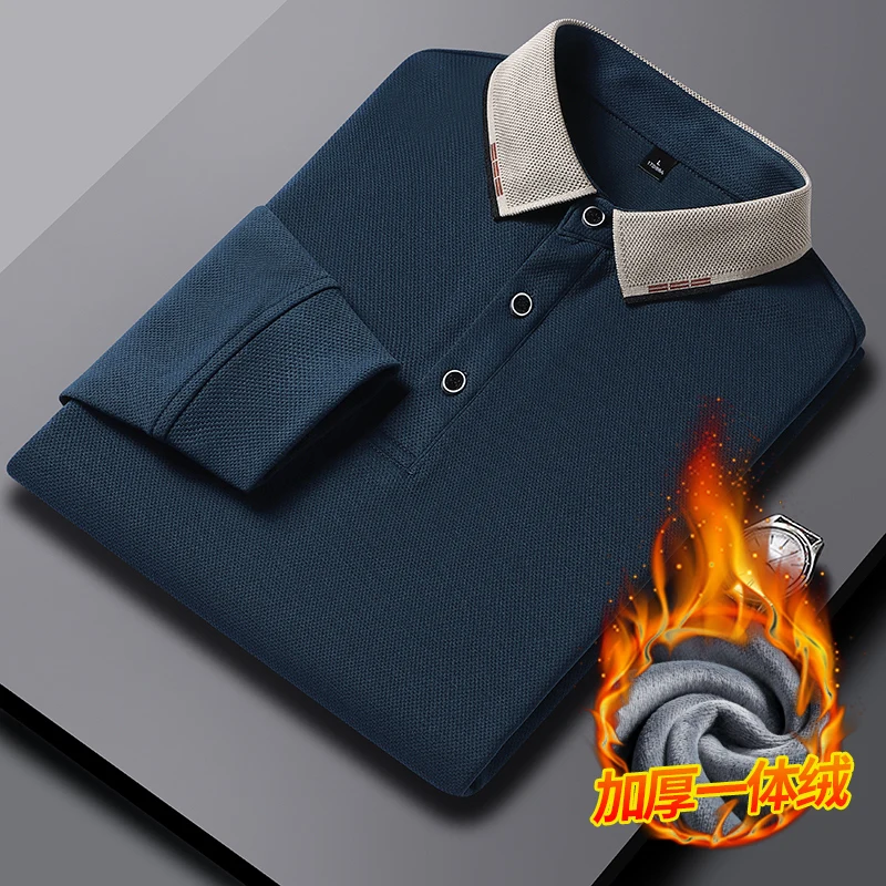 Plus Size 7XL 8XL 9XL Autumn Long Sleeve Business Polo Shirt Men Breathable Casual Gym Jogging Golf Hiking Loose Big Polo Shirt