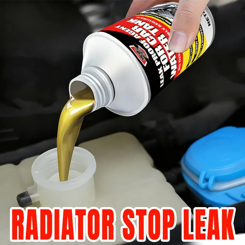 Car Radiator Leak Sealer, Engine Cooling System Repair Fluid, Fast Leaking Prevention, Compatible with All Car Coolant Systems
