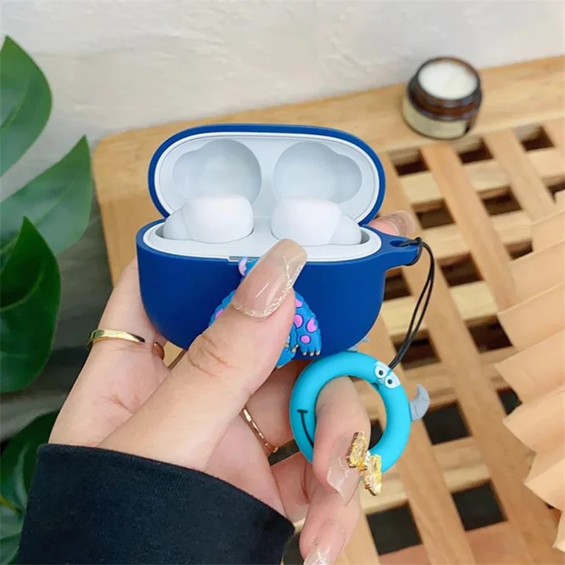 ديزني حقيبة سماعة الاذن غطاء ل JBL LinkBuds S/WF-1000XM4/WF-1000XM5 سيليكون سماعات لاسلكية واقية كم مع المفاتيح