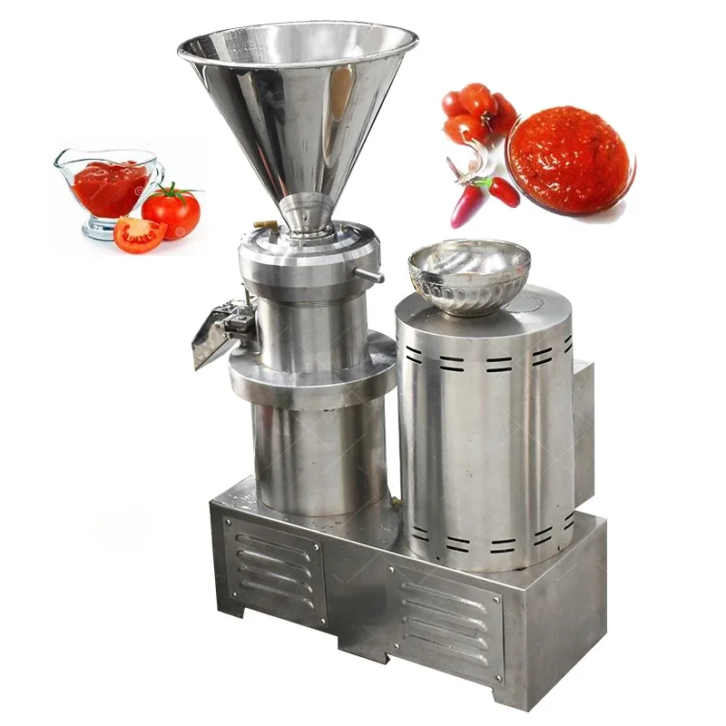 Double Concentrated Sauce Processing Equipment Onion Apple Jam Plantain Paste Grinder Ginger Garlic Tomato Paste Making Machine