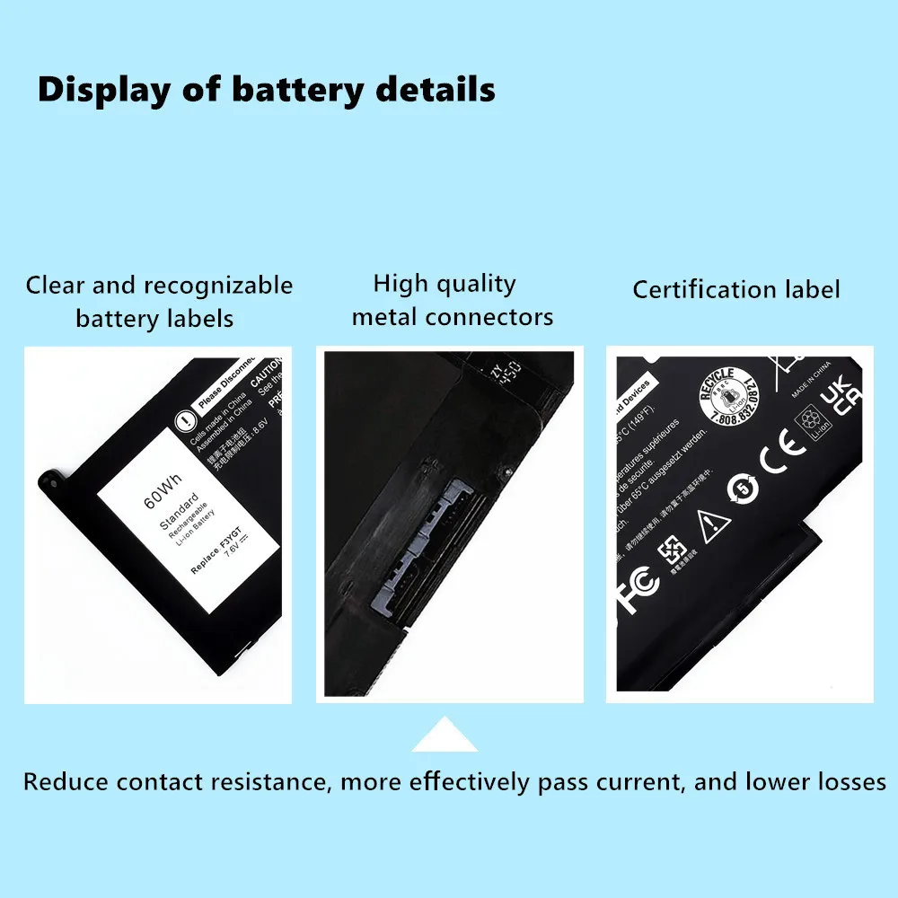 2X39G Laptop Battery For Dell Latitude 14 7480 7490 E7480 E7490 12 7280 7290 E7280 E7290 13 7380 7390 E7380 E7390 F3YGT DJ1J0