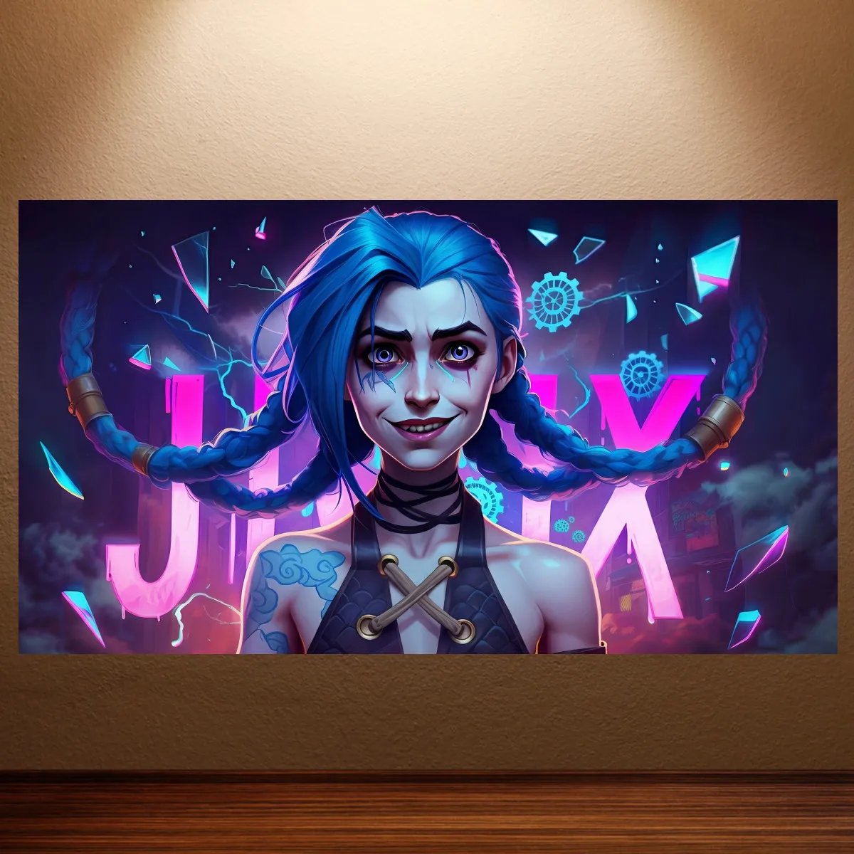 Jinx Arcane Season 2 Poster LOL Anime Poster League of Legends Poster Canvas Wall Painting Room Wall Decor Wall Art Stickers