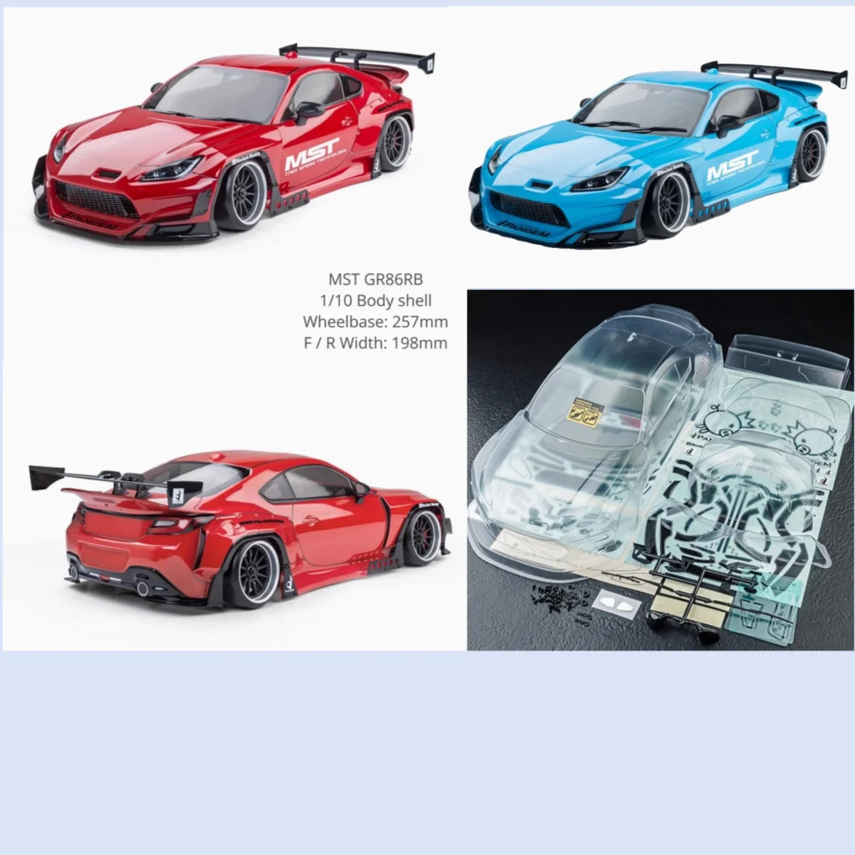 透明ボディシェル 1/10 オンロードドリフト フラット 4K hpi s14