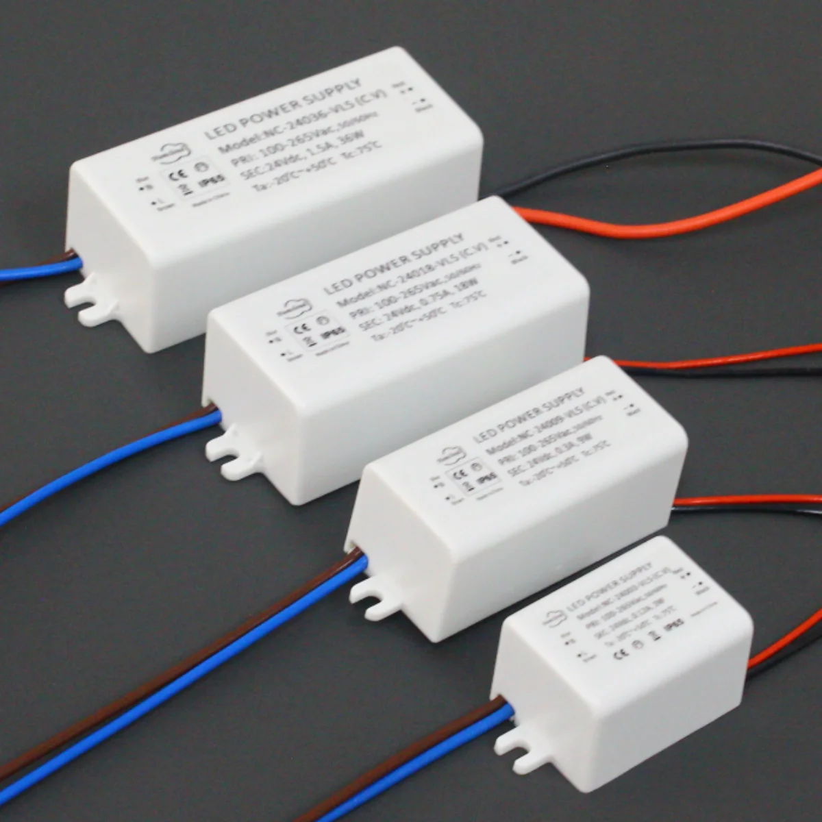 AC100-265V to DC 12V 24V  3w C.V constant voltage mini LED power supply lighting transformer LED driver waterproof small size