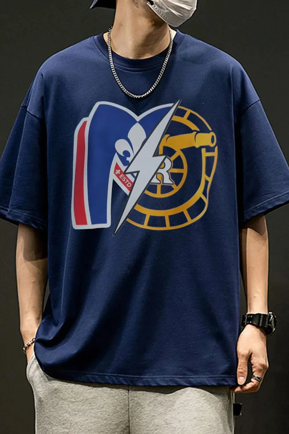 Camiseta Unissex de Algodão para Fãs de Rivalidade, Manga Curta, Gola Redonda, Casual de Verão, Blusa Solta