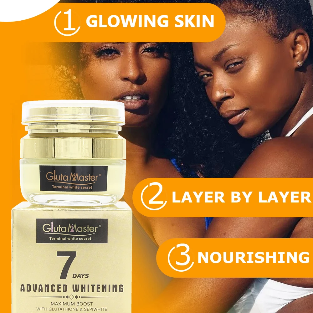 Gluta Master 7 Days Cream for Woman Face Care Glowing Skin with Natural Plant Ingredients Day Cream Even Toning Fast-absorbing