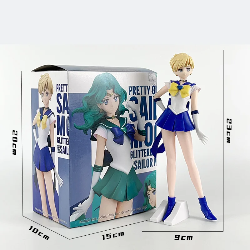 24CM Anime marin lune Kaiou Michiru Figure paillettes et GLAMOURS Ver Tomoe Hotaru modèle jouet cadeau Tenoh Haruka Aciton Figure poupée