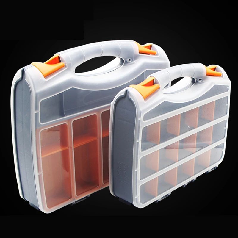 Plastic Portable Parts Box Screw Storage Box Metal Parts Hardware Tool Screwdriver Auto Repair Divided Material Tool Box