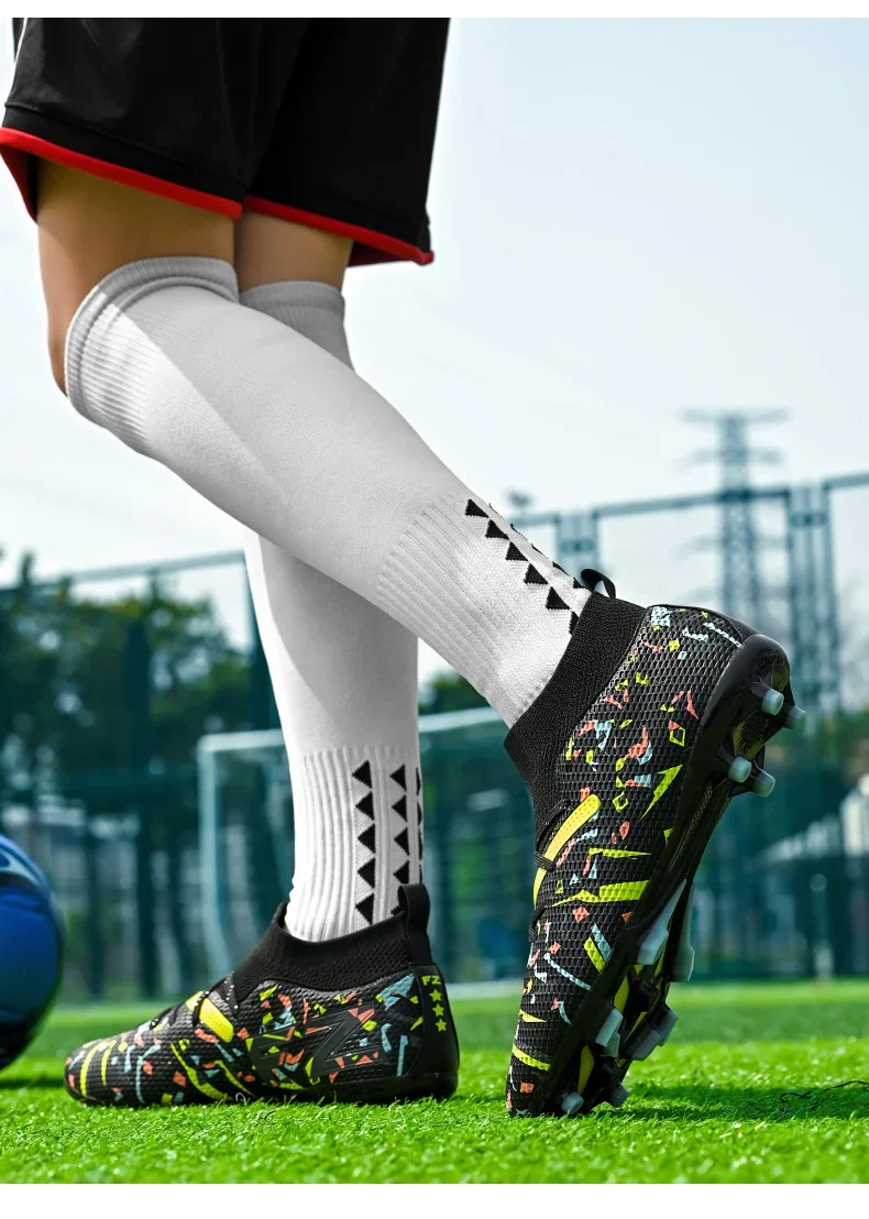 Fußballschuhe für Herren, professionelle Fußballschuhe, Outdoor-Futsal, Unisex, für Rasenplätze, atmungsaktiv, für Training und Wettkämpfe, rutschfeste Fußballschuhe für Gras. – Detail 24