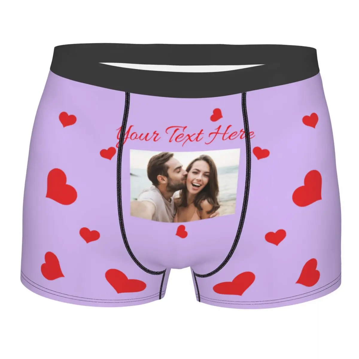 

Man Custom Personalized Face Long Underwear Funny Boxer Briefs Shorts Panties Male Soft Underpants