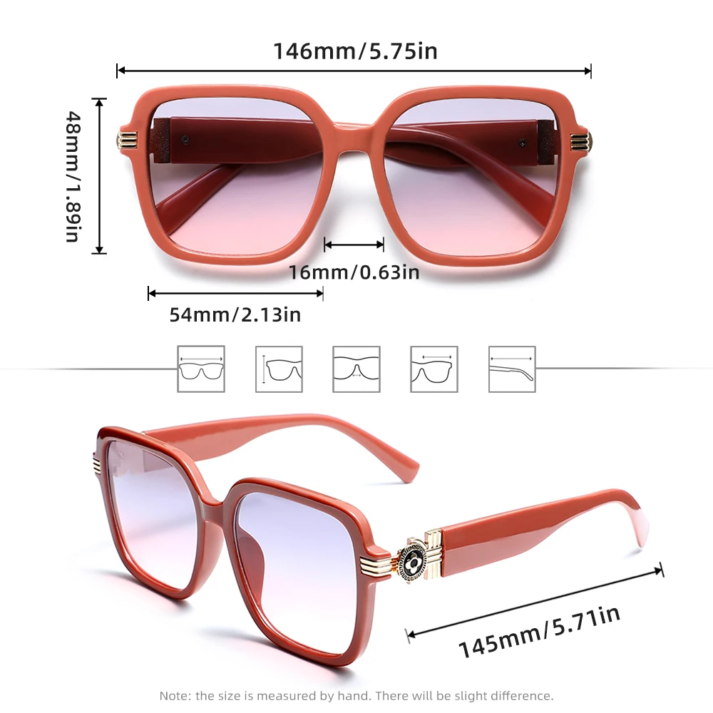 RBsunny نظارات شمسية جديدة فاخرة للسيدات للقيادة مضادة للوهج عصرية مستقطبة UV400 نظارات نسائية عصرية للسفر في الهواء الطلق بإطار كبير #4