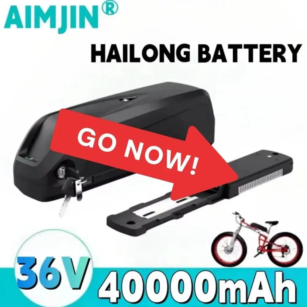 

100% New 36V 40Ah For Hailong Battery for 250W~1500W Motorcycle/bicycle Waterproof LithiumBattery + Charger