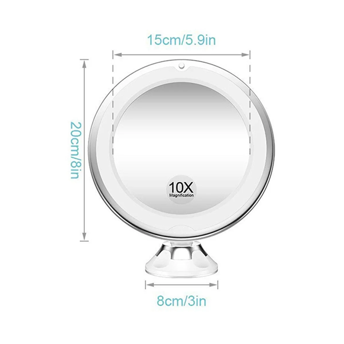 10X Magnifying Mirror with Light Makeup Mirror with Lights Dimmable LED Makeup Mirror for Bathroom Bedroom, Hotel