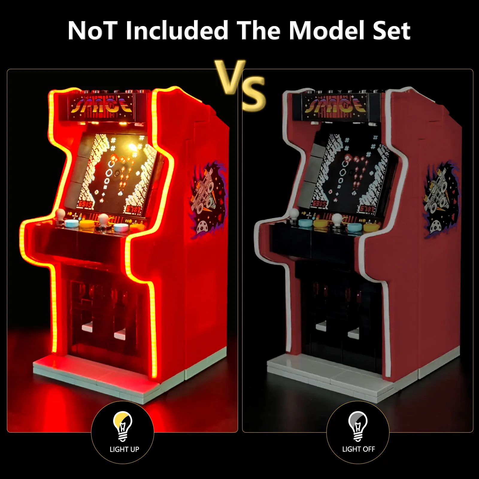 LYBMTWF LED Lighting Kit Compatible with Lego 40805 Mini Arcade Machine Game Console (NOT Include Model Bricks)