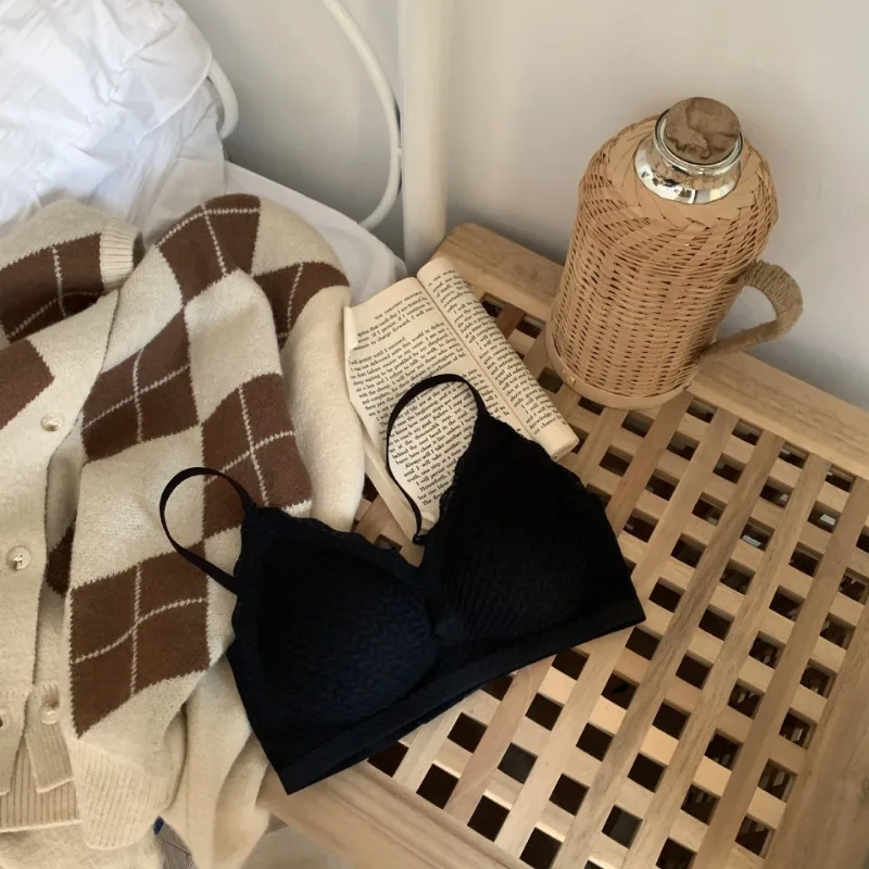 여성용 작은 가슴 모아주는 속옷, 미끄럼 방지 노스틸 링, 섹시한 슬링, 아름다운 등 브래지어, 얇은 섹션 속옷