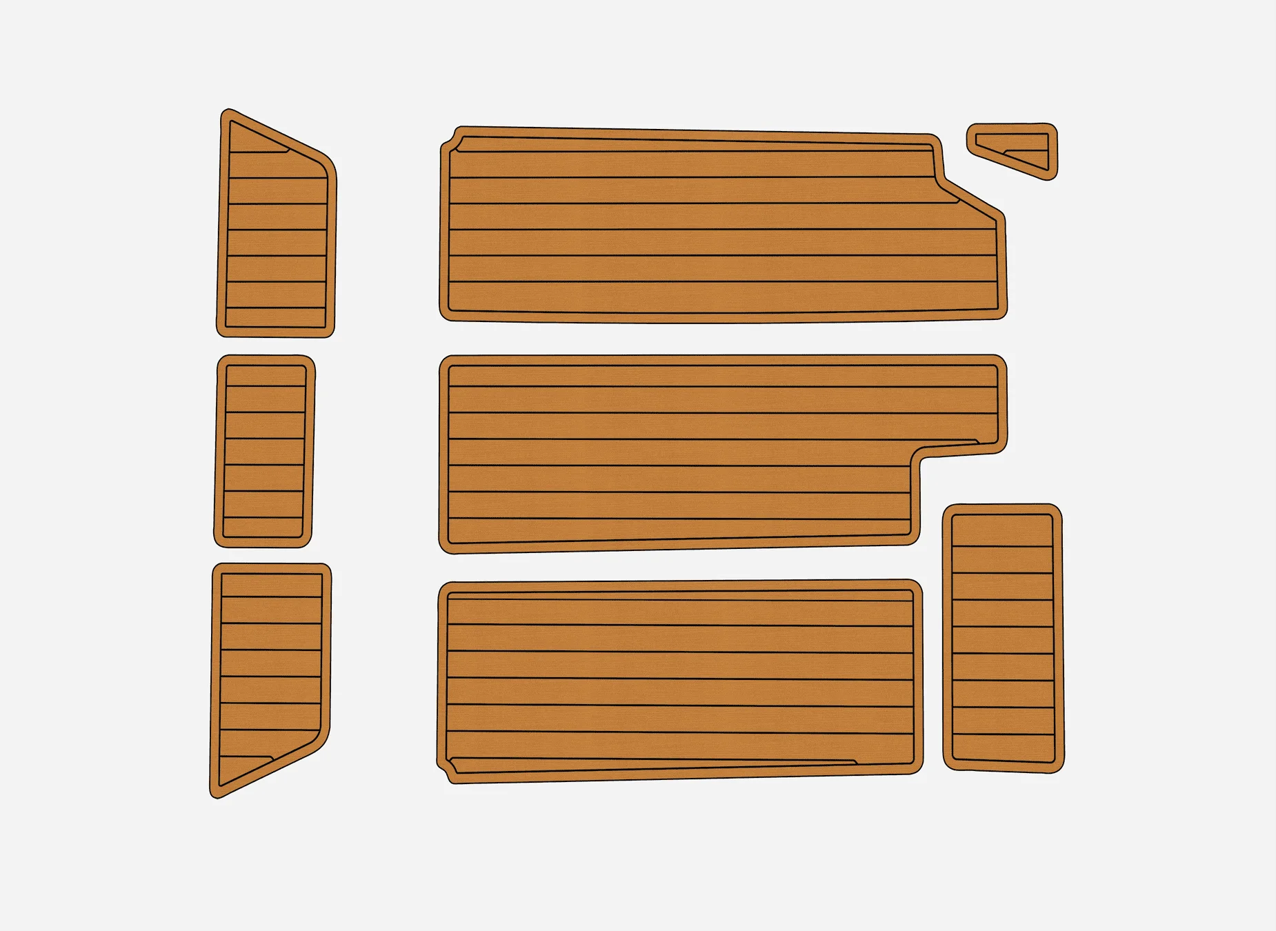 

2001-2003 Fountain 38 Lightning 1/4" 6mm EVA foam Non-Slip PVC Teak Decking marine Mat gatorstep carpet Marine Floor