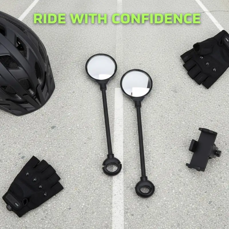 

1/2Pcs Rearview Handlebar Mirrors Rotatable For Mountain Road Bike Motorcycle Bendable Hose Adjustable Rearview Mirror