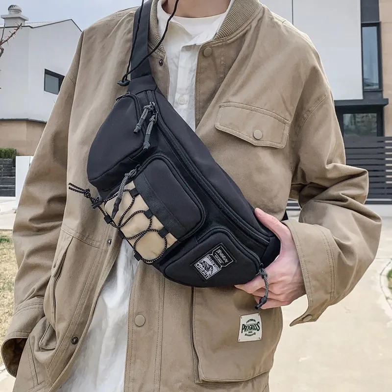 

Men Women Chest Waist Bag New Design Retro Fashion Multifunction Waterproof Chest Bag Travel Portable Shoulder Crossbody Bag