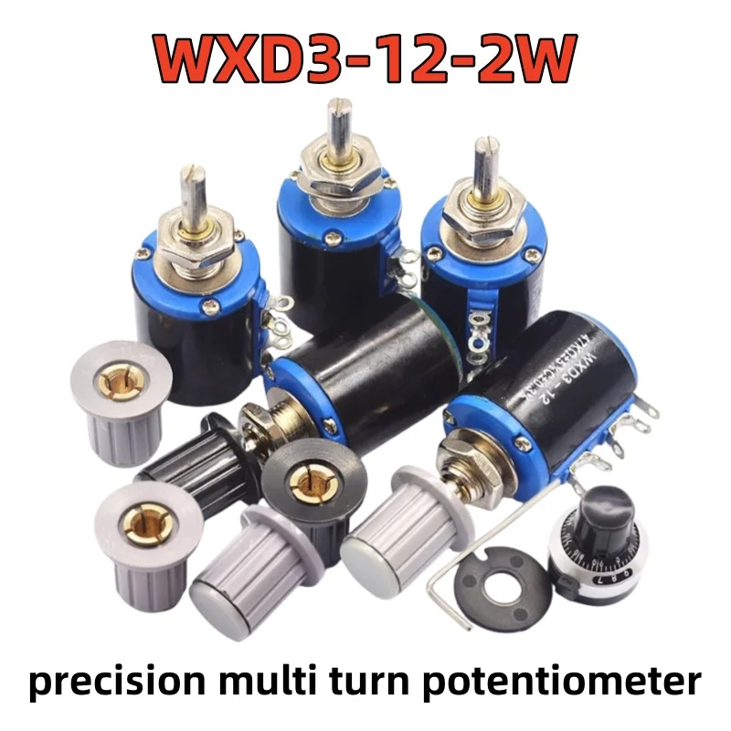 WXD3-12-2W precision multi turn potentiometer 1K 2.2K 3.3K 4.7K 10K 22K 47K 100R (knob purchased separately)