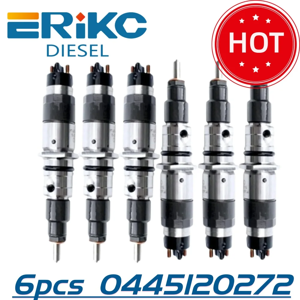6pcs 0445120272 0 445 120 272 87581565 5263305 Engine Injector Nozzle 0445 120 272 for CASE CUMMINS KOMATSU 4940439 5263307