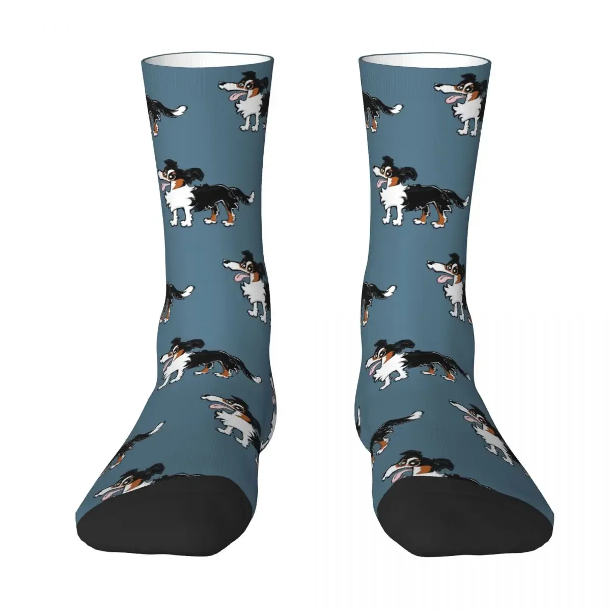 Border Collie Socks Harajuku Sweat Absorbing Stockings All Season Long Socks Accessories for Man's Woman's Birthday Present