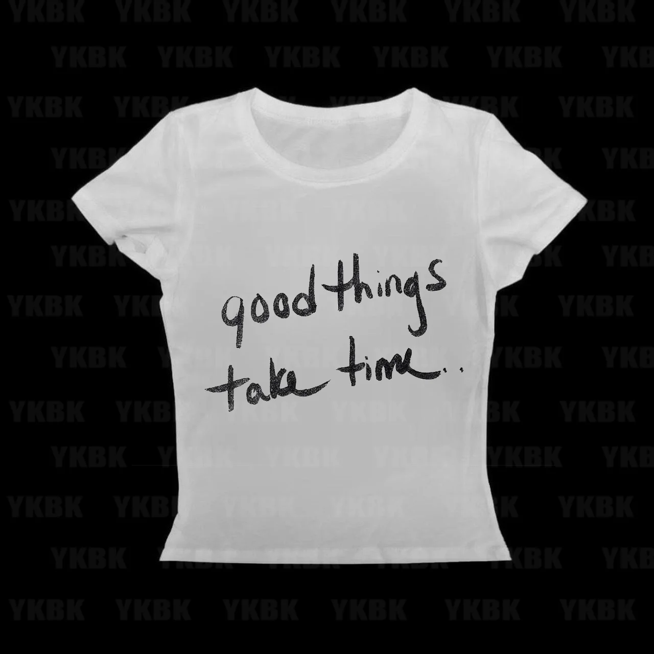 Fashionable Letter Print Short Sleeve Top Sexy T-Shirt Women's Crew Neck Polyester Fiber Chinese Production