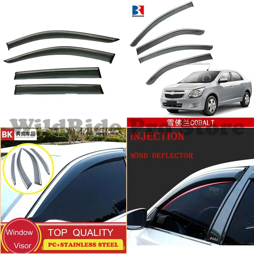 

1 комплект для бокового окна, дефлекторного козырька для 2012+ CHEVROLET COBALT, защита от дождя, козырьки для дверей и окон