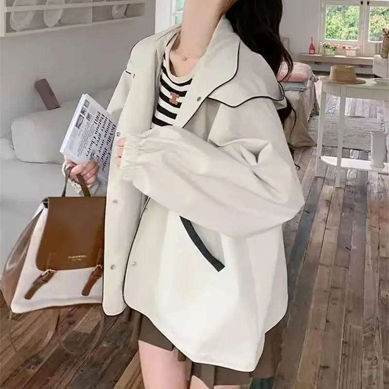 

Fashionable Western-Style Workwear Jacket Women's Short Style 2024 Spring New Fitting Popular Explosive Style of Assault Jacket