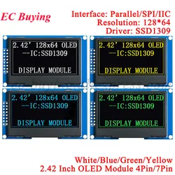 Módulo OLED de 2,42 pulgadas, pantalla LCD de 2,42 