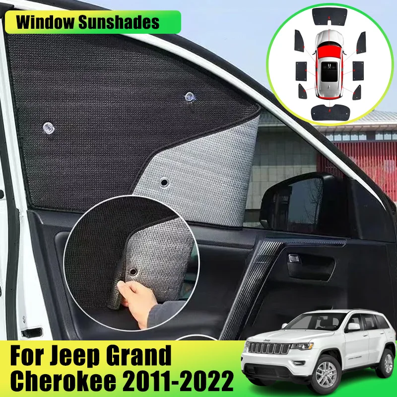 

Full Car Coverage Sunshades For Jeep Grand Cherokee WK2 2011-2022 2012 2013 Car Side Sunscreen Window Sunshade Cover Accessories