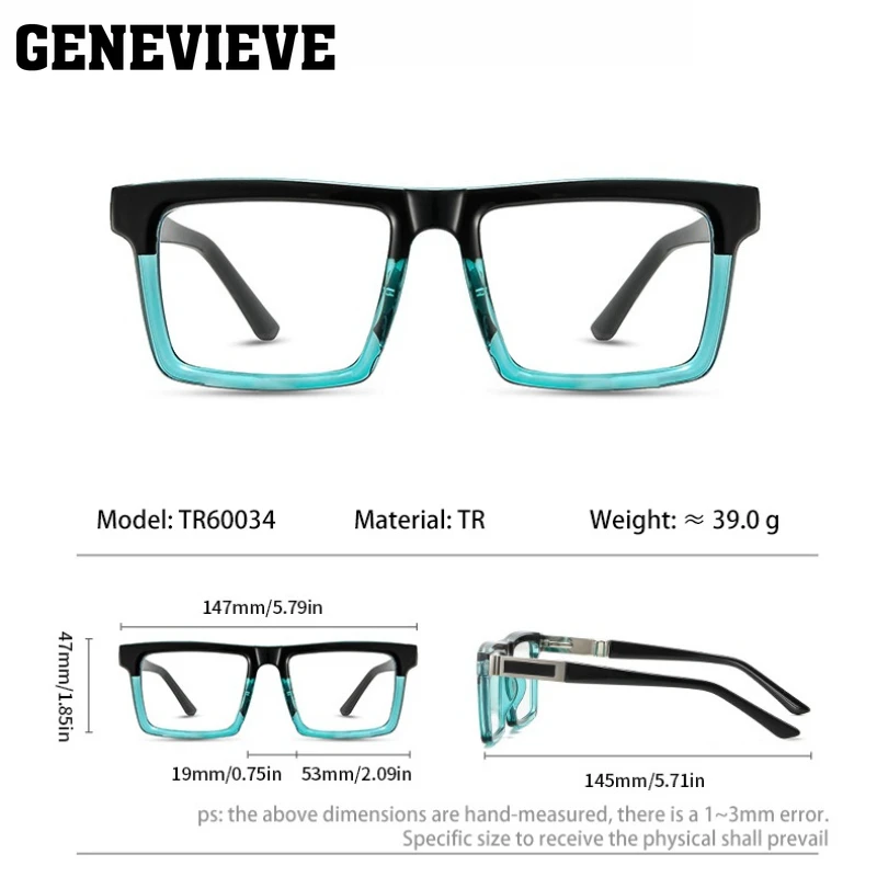 جنيف نظارات قراءة جديدة وبسيطة للرجال مخصصة فوتوكروميك مضادة للضوء الأزرق يمكن تخصيصها وصفة طبية #6